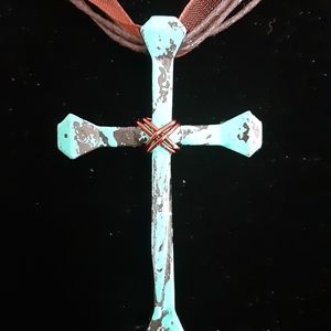 Horseshoe nail necklace. Country Western